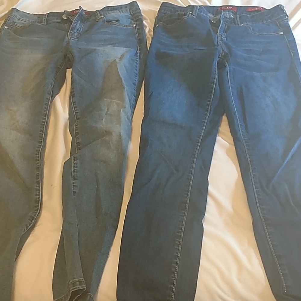 Guess mid rise skinny jeans